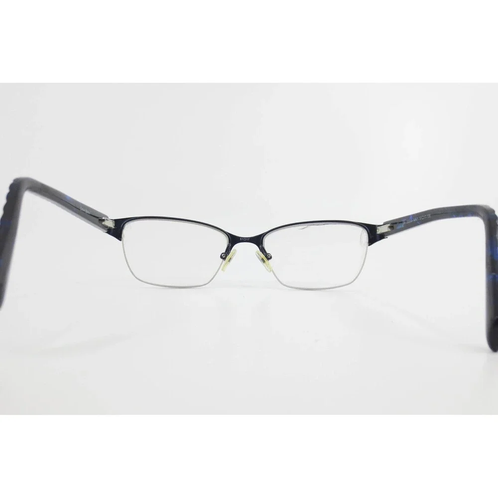 Chelsea Morgan CM 202233 Navy Blue Cat Eye Semi Rimless Eyeglasses 51-17-135